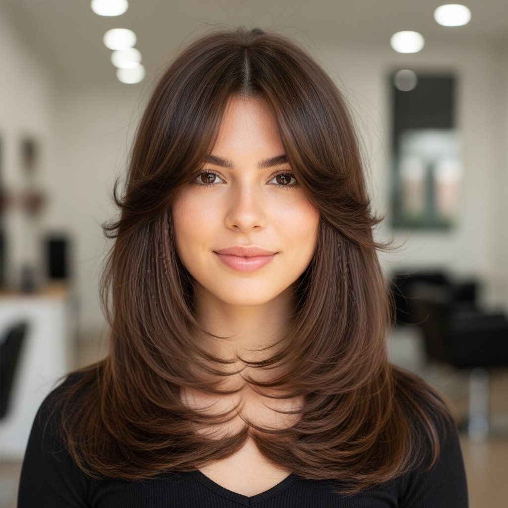 Butterfly Haircut on Straight Hair